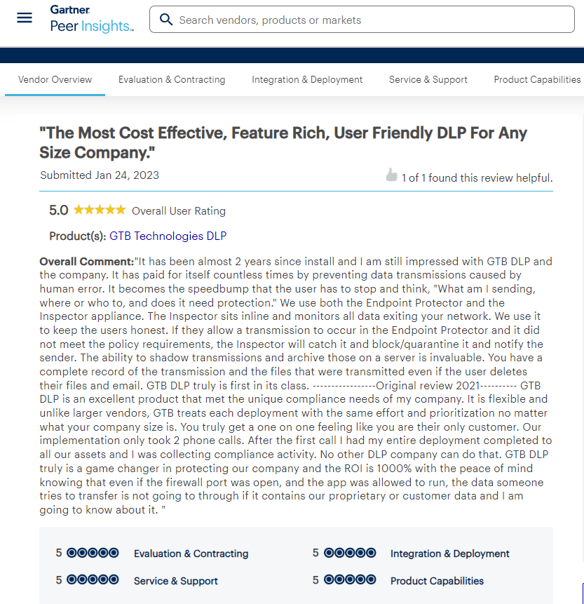 Gartner 5 Star Leader